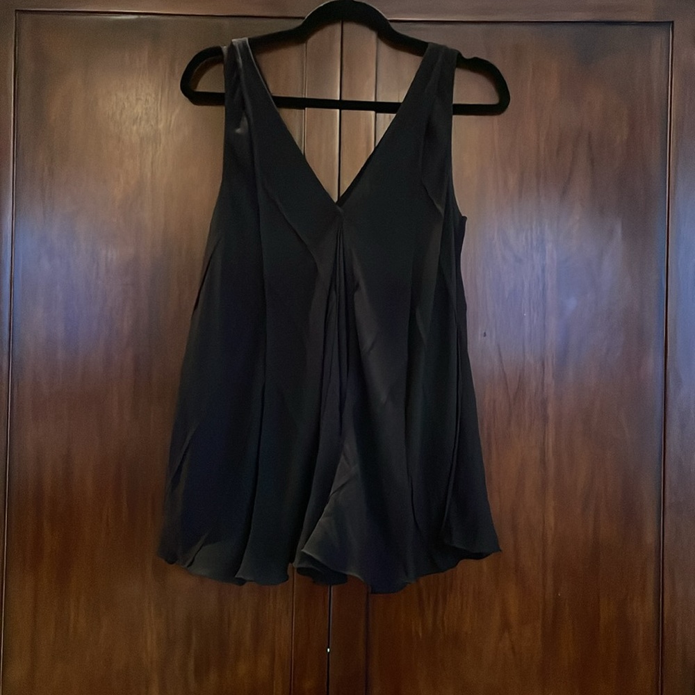 Max Studio Chiffon Ruffle Swing Top - Picture 3 of 9
